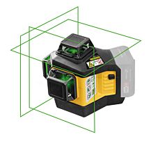 Laser lignes croisées 12 V LAX 600 G de STABILA, autonivelant, 3 lignes laser vertes à 360°, support universel, support mural - 19794