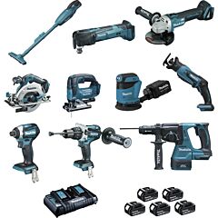 Ensemble MAKITA de 10 machines BL1850 - DLX1011PTJ