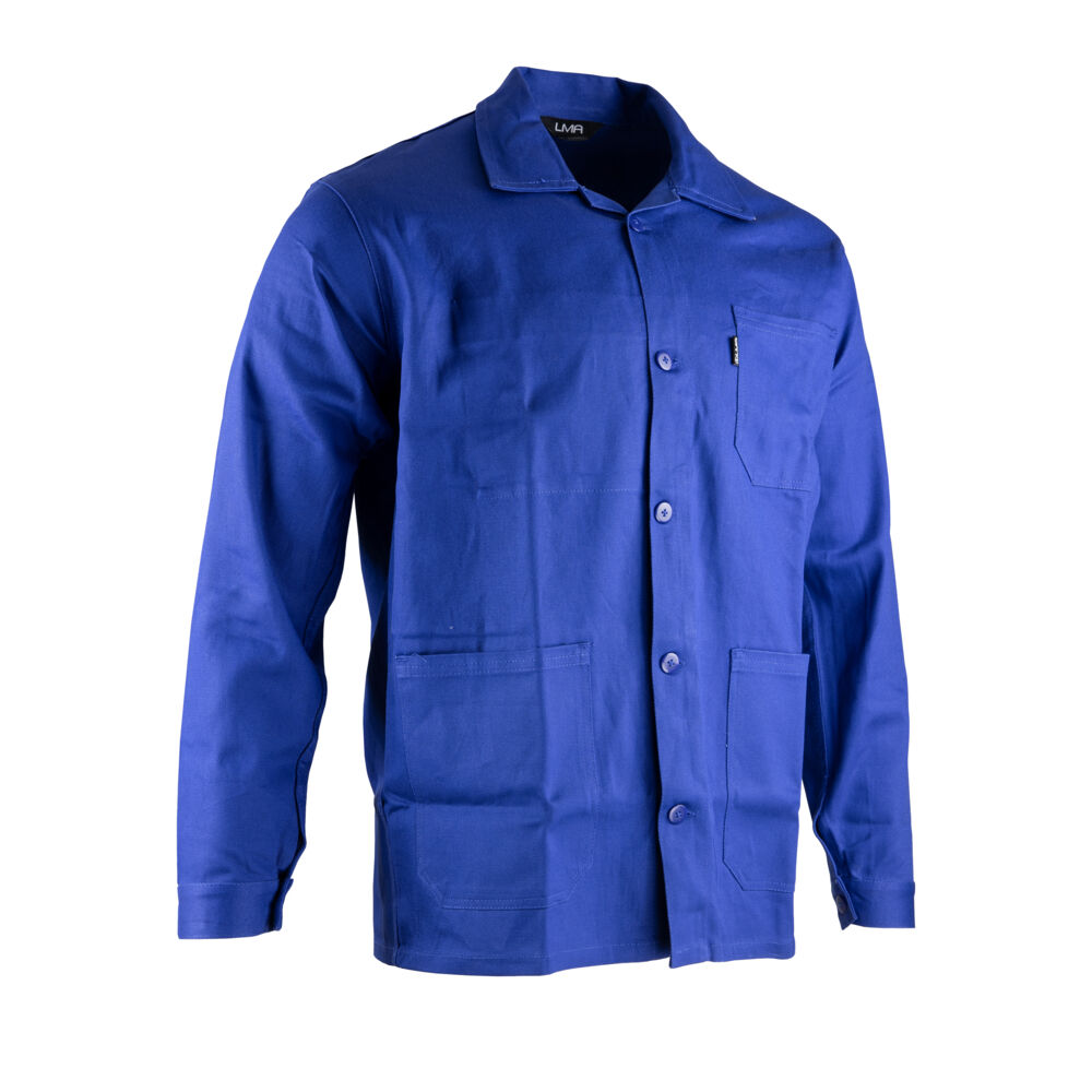 LMA Veste Planter à Boutons Col Chevalier 100% Coton - Bleu Bugatti - Taille 6 - Look Classique