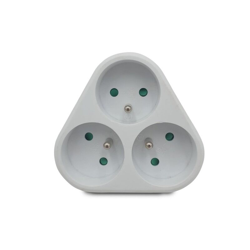 Zenitech - Multiprise Triplite Triangulaire 16A - Jaune