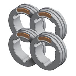 LOT DE 4 GALETS TWIN TYPE F - FIL FOURRE ACIER Ø 0.9/1.1 - GYS - 061927