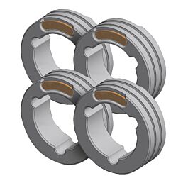 LOT DE 4 GALETS TWIN TYPE F - FIL FOURRE ACIER Ø 1.4/2.0 - GYS - 061941