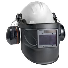 CASQUE DE CHANTIER AVEC PROTECTION AUDITIVE & MASQUE LCD 5-8/9-13 - GYS - 080607