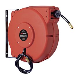 Enrouleur automatique air comprimé carrossé PE fermé - 10 m de flexible caoutchouc CEMO - 10883