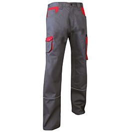 Pantalon bicolore biais rétro LIN GRIS ROUGE - LMA LEBEURRE - 110821