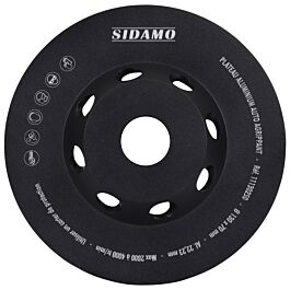 PLATEAU ALUMINIUM D.130x70 AL 22,23 AUTO AGRIPPANT POUR MEULEUSE - SIDAMO - 11130250