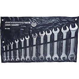Jeu 12 cles double fourche dt vrac DRAKKAR TOOLS - 12180