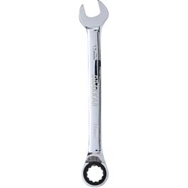 Cle mixte coudee cliquet 17mm 72 dents dt DRAKKAR TOOLS - 12647