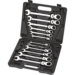12 cles mixtes articulees a cliquet en mallette STILKER - 12715