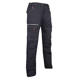 Pantalon battle canvas élasthanne BASALTE NOIR - LMA LEBEURRE - 1425
