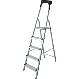 Escabeau alu / acier 5 marches avec porte outils DRAKKAR EQUIPEMENT - 14883