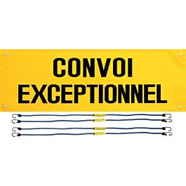 BACHE CONVOI EXCEPTIONNEL 1200X400M AVEC OEILLETS + 4 SANDOWS 105CM - SODISE - 16427