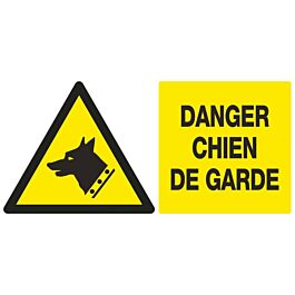 PANNEAU SIGNALISATION CHIEN DE GARDE 330X200MM - HOMOLOGUE -16516