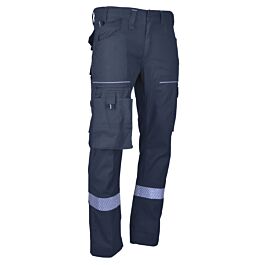 Pantalon homme multipoches bande rétro ELEVATEUR BLEU NUIT - LMA LEBEURRE - 1702