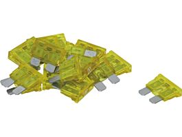25 FUSIBLE UNIVERSEL ENFICHABLE 20A JAUNE 19*122*5 - 17330