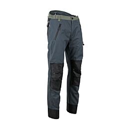 Pantalon doublé polaire poches genoux SOLSTICE VERT OLIVE NOIR - LMA LEBEURRE - 1778