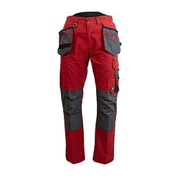 Pantalon poches volantes amovibles poches genouillères CALDEIRA ROUGE GRIS - LMA LEBEURRE - 1790