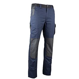 Pantalon bicolore stretch poches genoux  HERCULE BLEU FONCÉ NOIR - LMA LEBEURRE - 1822