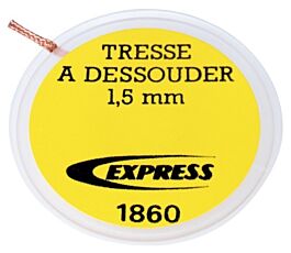 TRESSE À DESSOUDER 1,5 MM POUR ÉLECTRONIQUE - EXPRESS - 1860
