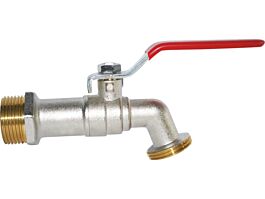 Robinet 1/4 de tour (sans raccord au nez) entree et sortie 20x27 BOUTTE - 18794