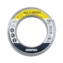 BOBINOT RJ45 U/UTP CATEGORIE 5E 4 PAIRES 10M GRIS - DEBFLEX - 193322