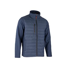Veste bi-matière col montant SAFE BLEU FONCÉ - LMA LEBEURRE - 2282