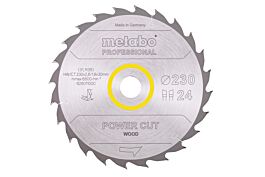 Lame de scie « power cut wood - professional », 230x30, Z24 WZ 20° - METABO - 628011000
