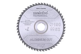Lame de scie « aluminium cut - professional », 190x30 Z52 FZ/TZ 5°neg - METABO - 628296000