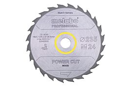 Lame de scie « power cut wood - professional », 235x30, Z24 WZ 20° - METABO - 628493000