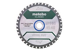Lame de scie « steel cut/sandwich panel - classic », 165x20 Z40 FZ/FA 4°/B - METABO - 628651000