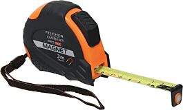Mètre/mesure à ruban autoblocant 5x19mm magnétique boîtier bi-matière 14385