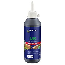 Colle vinylique Spécial D2 bois UR - Blanc - 250G - Lot de 12 - BOSTIK - 30603742