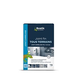 Joint Fin Tous terrains Joint carrelage - Gris 1kg - Lot de 6 - BOSTIK - 30604102