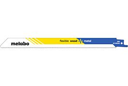 25 lames de scie sabre « flexible wood + metal » 225 x 0,9 mm - METABO - 628247000