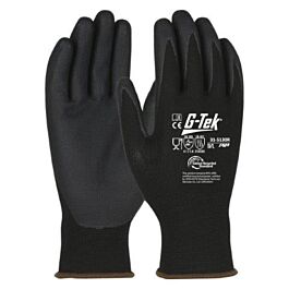 Gants doublure plastique recyclé enduction nitrile 3RX noir - Lot de 12 - G-TEK - 31-5130R-ET
