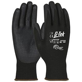Gants doublure plastique recyclé enduction nitrile/picots 3RX noir - Lot de 6 - G-TEK - 31-5131R