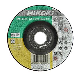 Disque de meulage pour métal et Inox 125x6 mm concave - HIKOKI - 4100222