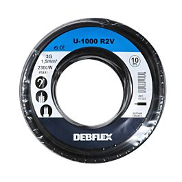 BOBINOT U1000R2-V 3G1.5 MM² 10M NOIR - DEBFLEX - 511323