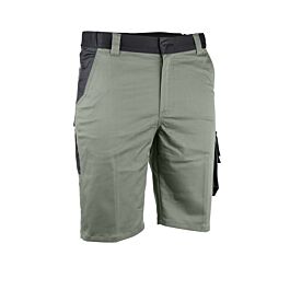 Bermuda bicolore multipoches ULYSSE KAKI GRIS - LMA LEBEURRE - 6156