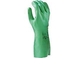 Gants chimiques 100% enduit nitrile floqué biodégradable 355mm vert SHOWA - 65134