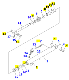KIT JOINTS VERIN DE GODET - KOMATSU - 707-98-13990