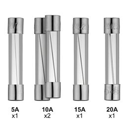 Lot De 5 Fusibles Femelles Carrés 60A 58V - Compatible Ford Fiesta MK7, Référence OE 4655709