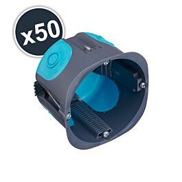 BOITE D'ENCASTREMENT STOPAIR MULTIMATERIAUX 1 POSTE D67 P50 GRIS BLEU Lot x 50 - DEBFLEX - 718122