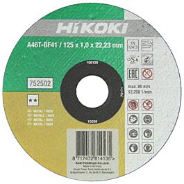 Disque-inox plate 125mm x 1mm - HIKOKI - 752502
