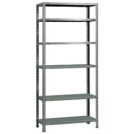 Rayonnage métallique léger à vis 2000x900x300 - 6 niveaux Gris - SIMON RACK - 8425437010316