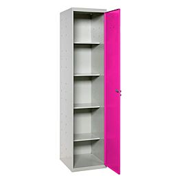 Vestiaire métallique 1800x400x400 - 4 niveaux Gris/Rose - SIMON RACK - 8425437069895