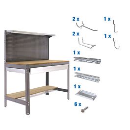Kit établi Bricolage - 1445x1210x610 - Gris - SIMON RACK - 8425437072734