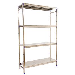 Rayonnage mobile bois-métal léger sans vis 2000x1660x500 - 4 niveaux - SIMON RACK - 8425437073588