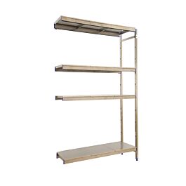 Rayonnage additionel mobile bois-métal léger sans vis 1600x1260x500 - 4 niveaux - SIMON RACK - 8425437074103