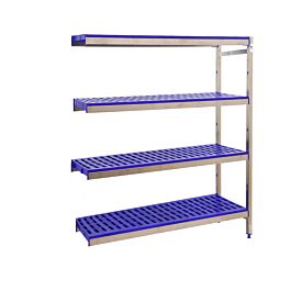 Rayonnage mobile bois-métal léger sans vis 2000x1260x500 - 4 niveaux - SIMON RACK - 8425437075667